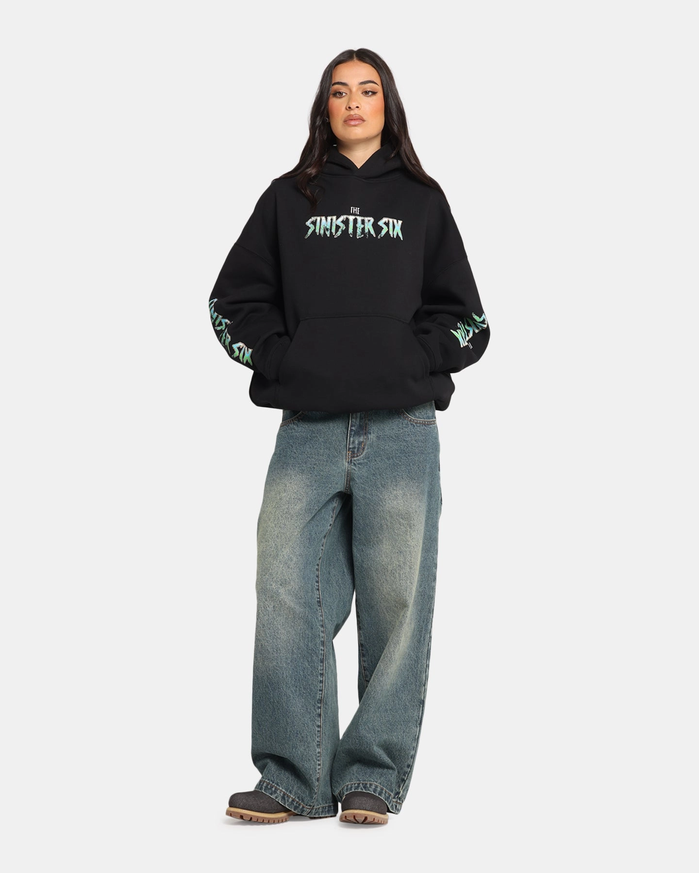 Goat Crew Marvel Sinister Six Premium Hoodie Black Hypoallergenic Inner Layer Slim Silhouette