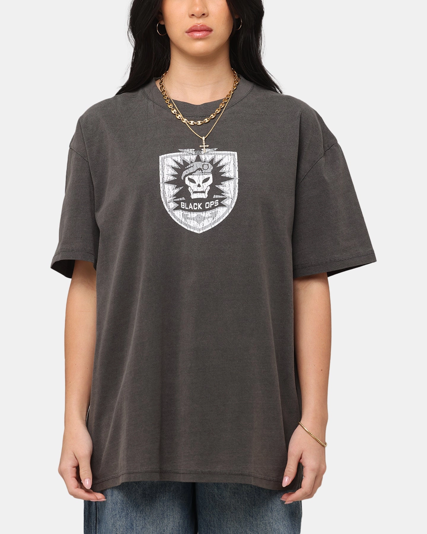 MoistureWicking Goat Crew X Call Of Duty Black Ops Heavy T-Shirt Black Wash