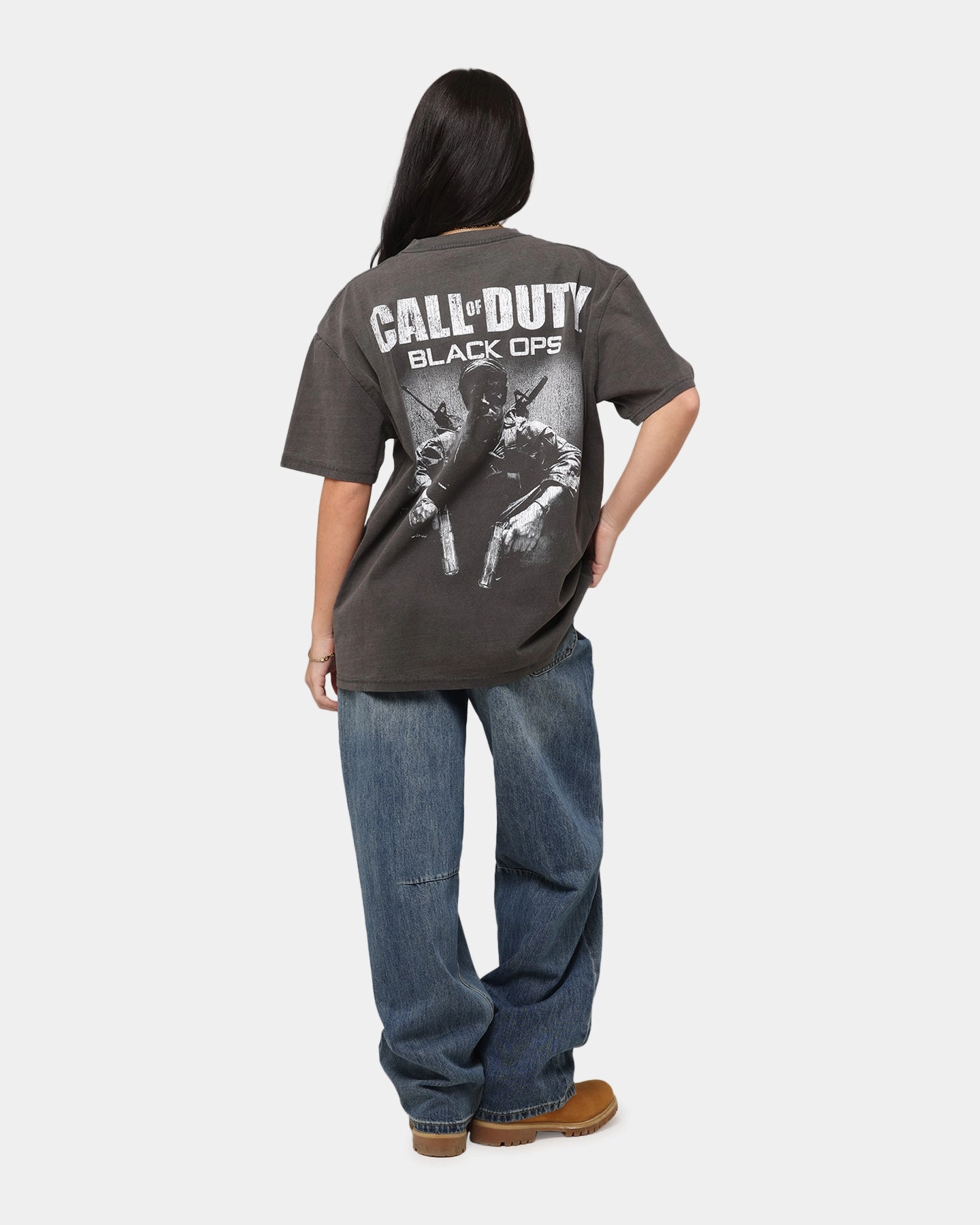 Unlined Design Goat Crew X Call Of Duty Black Ops Heavy T-Shirt Black Wash