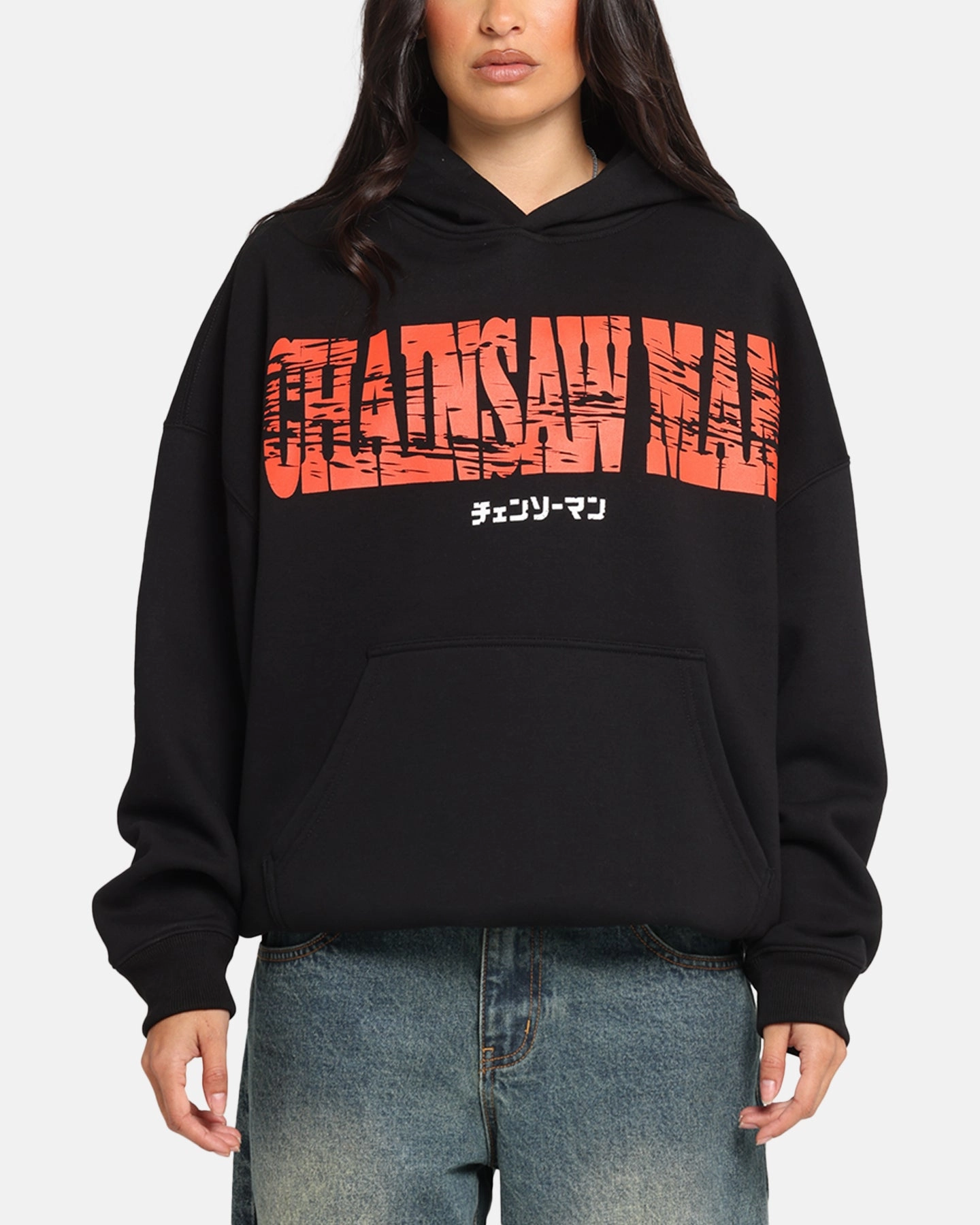 Goat Crew X Chainsaw Man Premium Hoodie Black Four Way Stretch Material