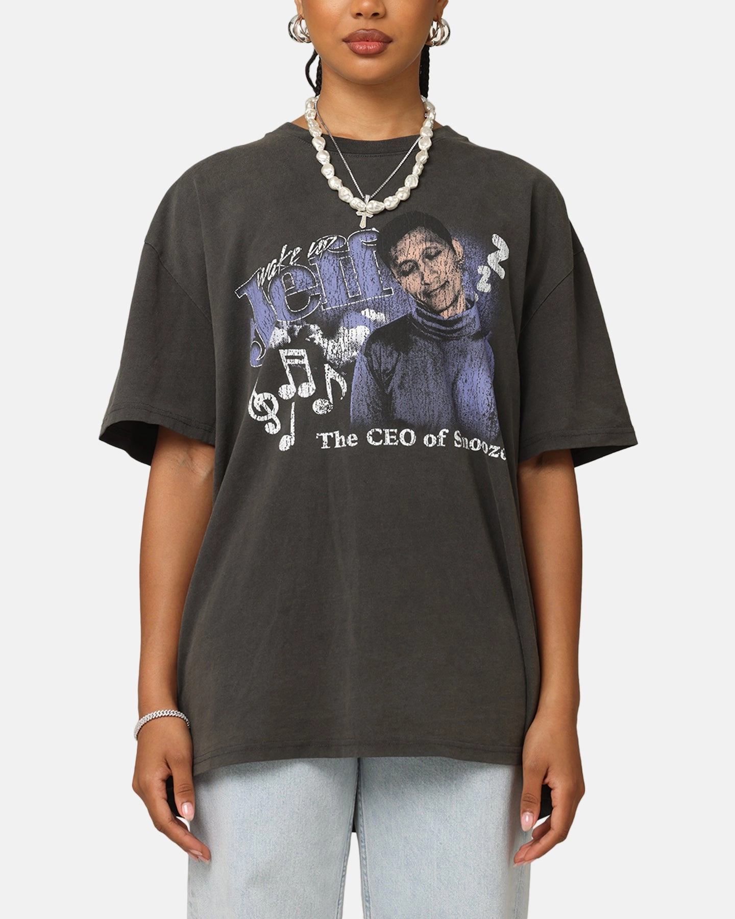 Goat Crew X The Wiggles Wake Up Jeff Heavy T-Shirt Black Wash ShockAbsorbing Ventilated Side Panels