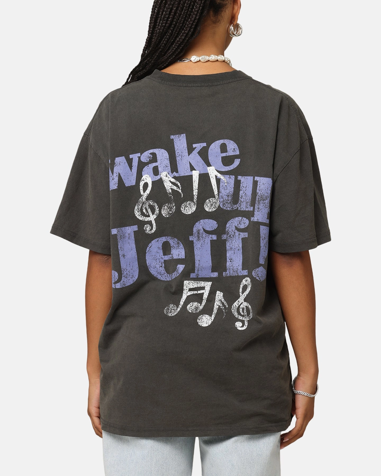 simple design Flexible Waistband Adaptation Goat Crew X The Wiggles Wake Up Jeff Heavy T-Shirt Black Wash
