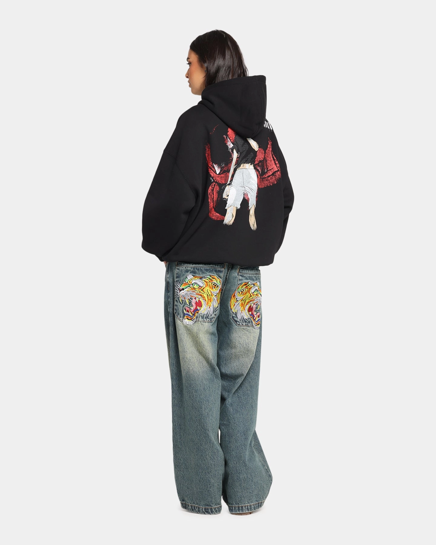 AntiPilling Goat Crew X Tokyo Ghoul Kaneki Premium Hoodie Black