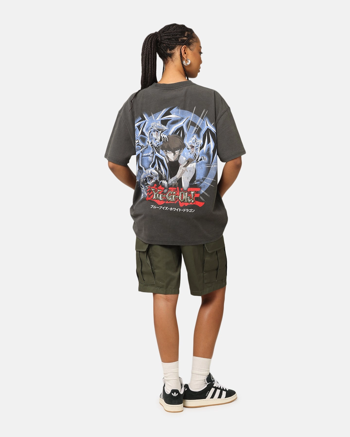 StretchComfort Goat Crew X Yu-Gi-Oh! Kaiba Blue Eyes Heavy T-Shirt Black Wash