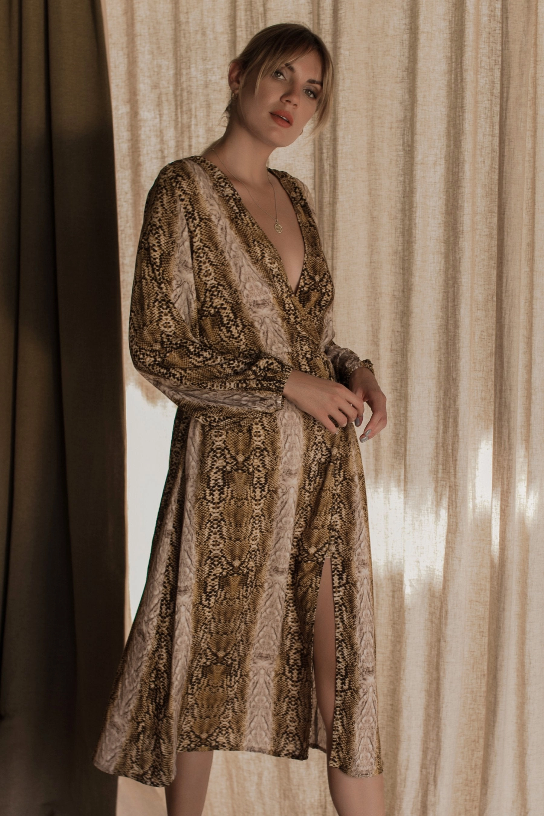 Ready Anytime Night Out Greta Long Sleeve Midi Dress (Sale)