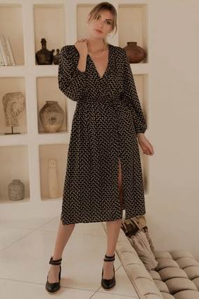 Greta Long Sleeve Midi Dress (Sale) Polished Form