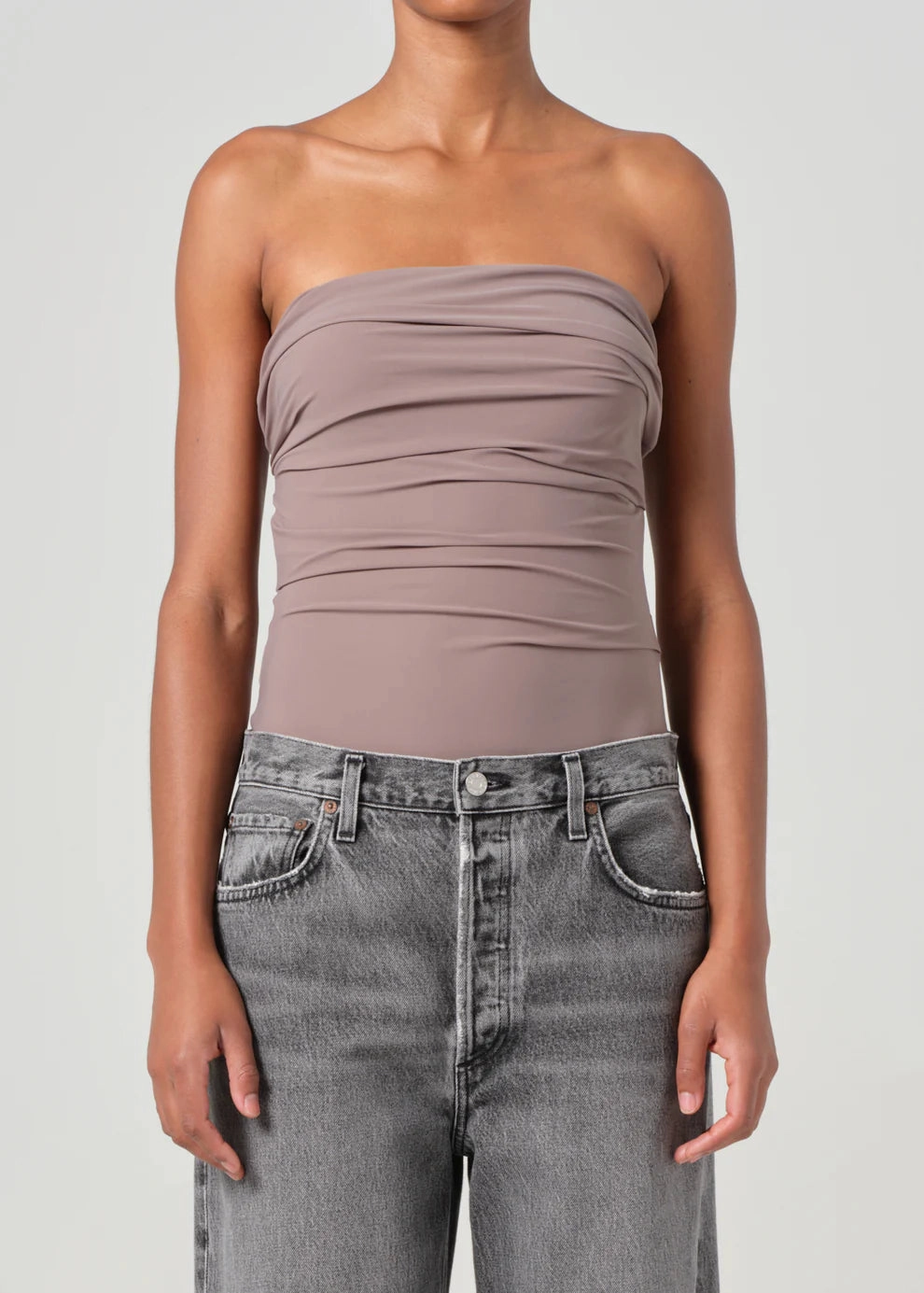 Non Irritating Label Gwyneth Bodysuit in Taupe