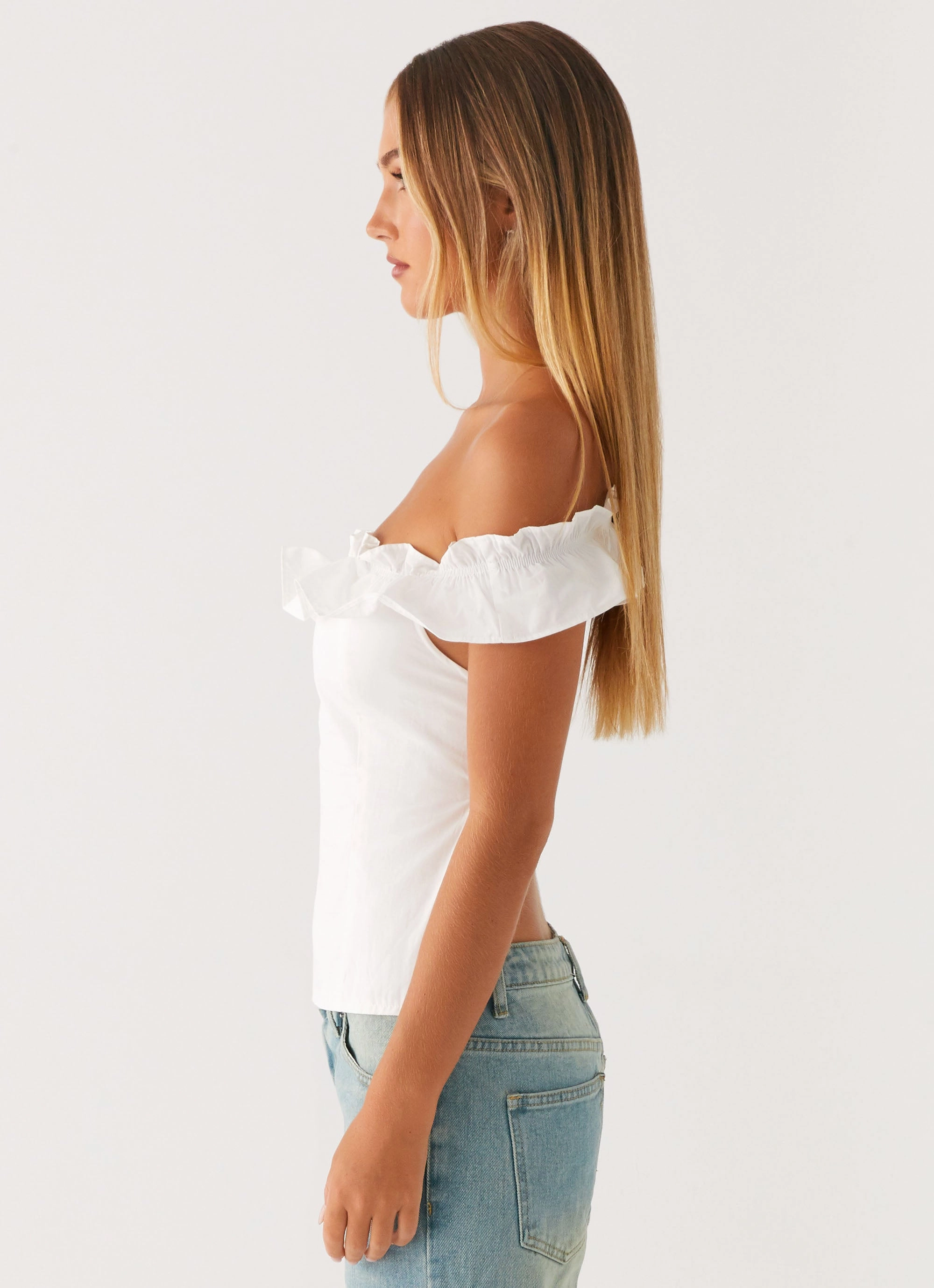 Gwyneth Top - White Soft Inner Lining