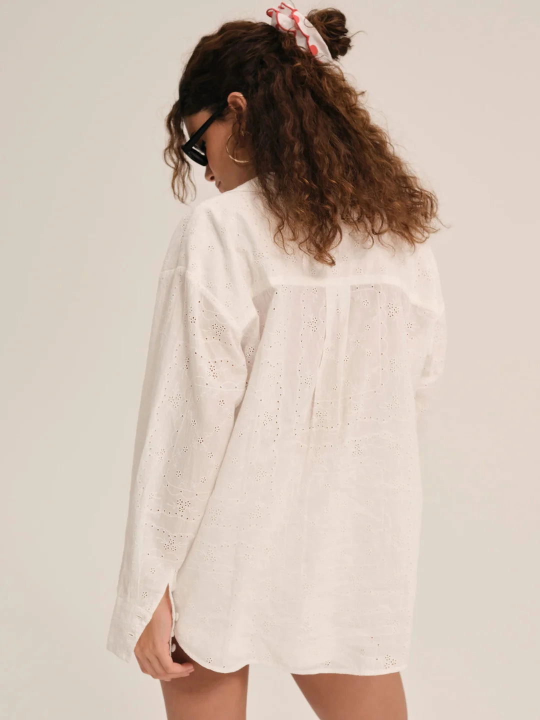 Breathable mesh lining Handkerchief Button-Up Shirt