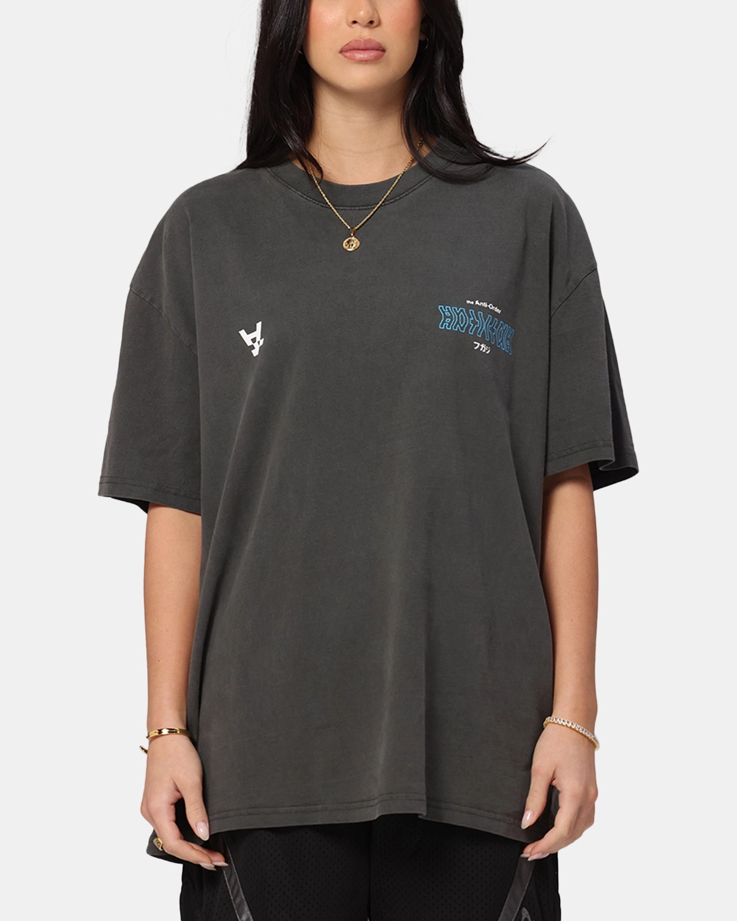 Reinforced Shoulder LowProfileZipperSystem The Anti Order Freedom Boxy T-Shirt Black Wash