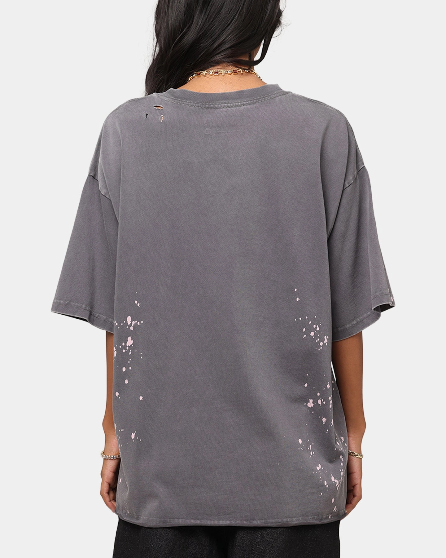 Guns N Roses Guns Cross T-Shirt Washed Black Weighted Hem HypoallergenicFibers