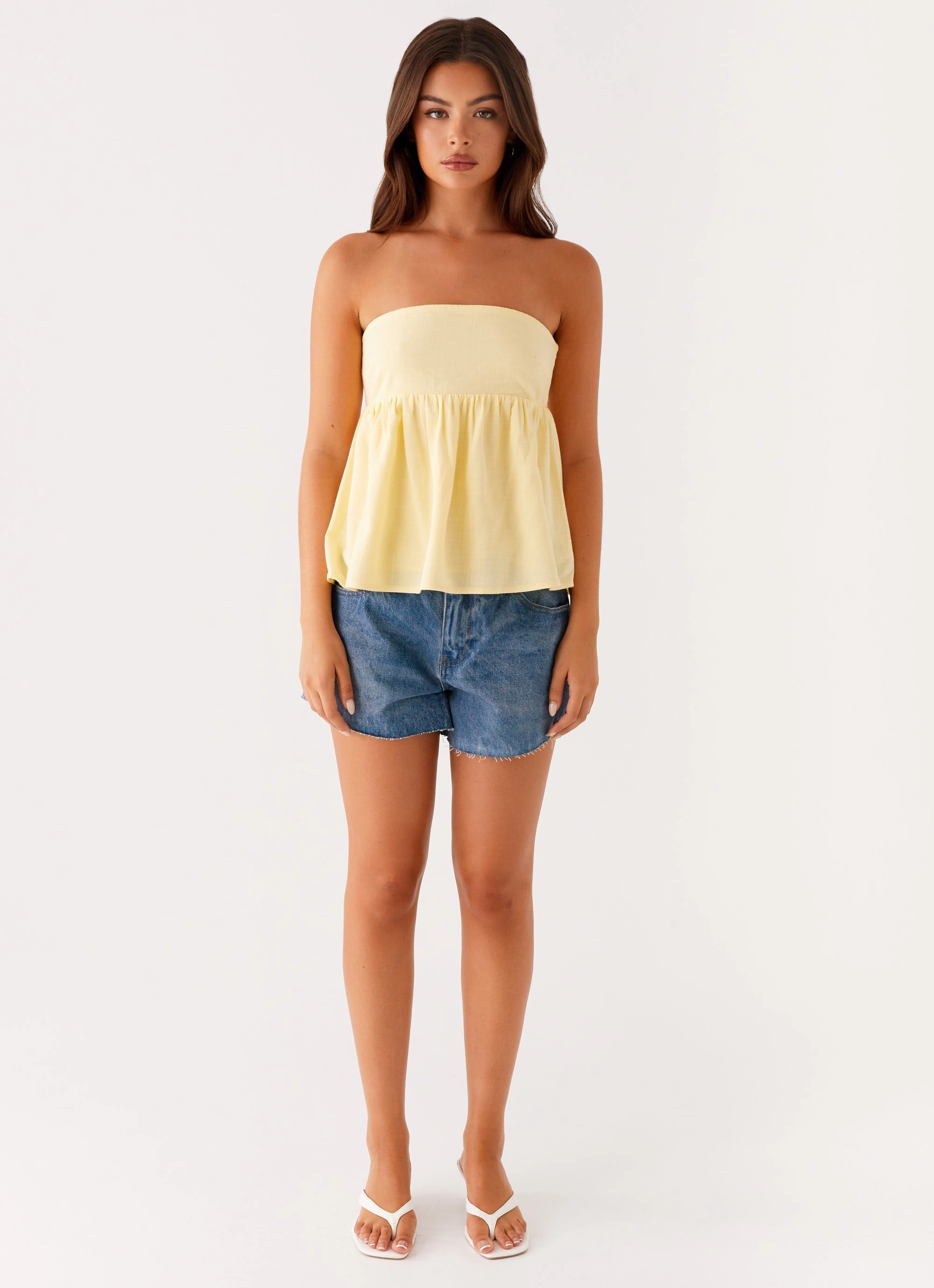 Sustainable Manufacturing Cassie Tube Top - Yellow