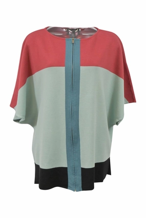 [WW45341] St. John | Short sleeve top FullCut Shoulder MultiPanel Design