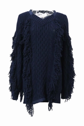 Flatlock stitching Lightweight Blouse [WW46086] Sacai | Sweater