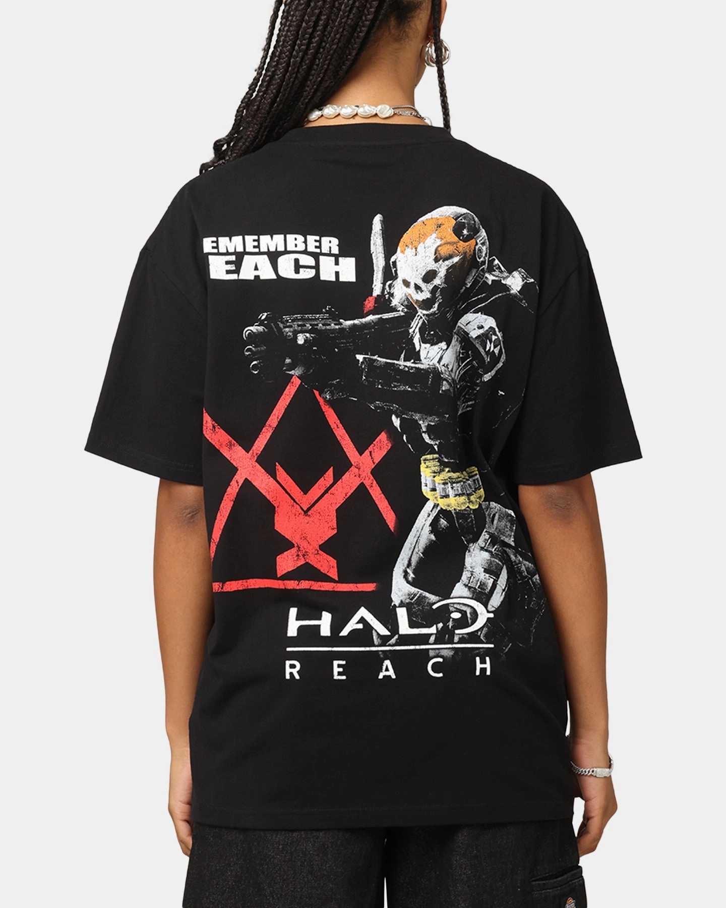 Goat Crew X Halo Halo Reach Emile Big Head Heavyweight T-Shirt Black SustainableBlend Flexible Neckline