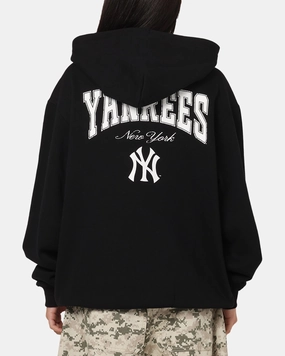 Majestic Athletic New York Yankees Champs Serial Mono Hoodie Black FlatlockStitching Elegant Look