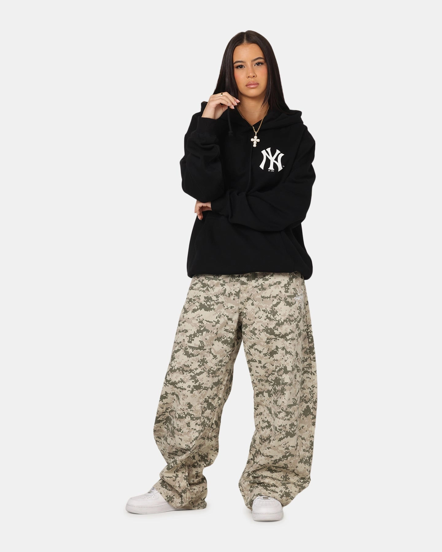 Majestic Athletic New York Yankees Champs Serial Mono Hoodie Black HighCollar Design