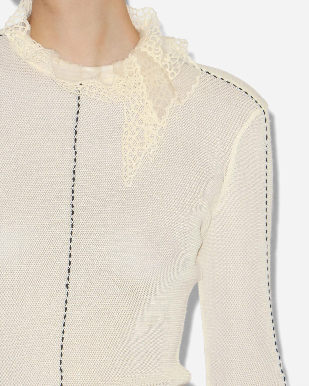 Neutral Toned Stitching SARAH TOP