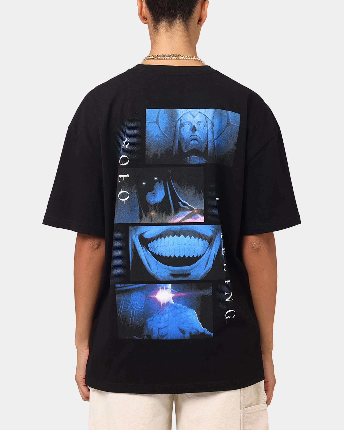 Goat Crew X Solo Leveling Statue Of God Heavy T-Shirt Black Non Chafing Edges