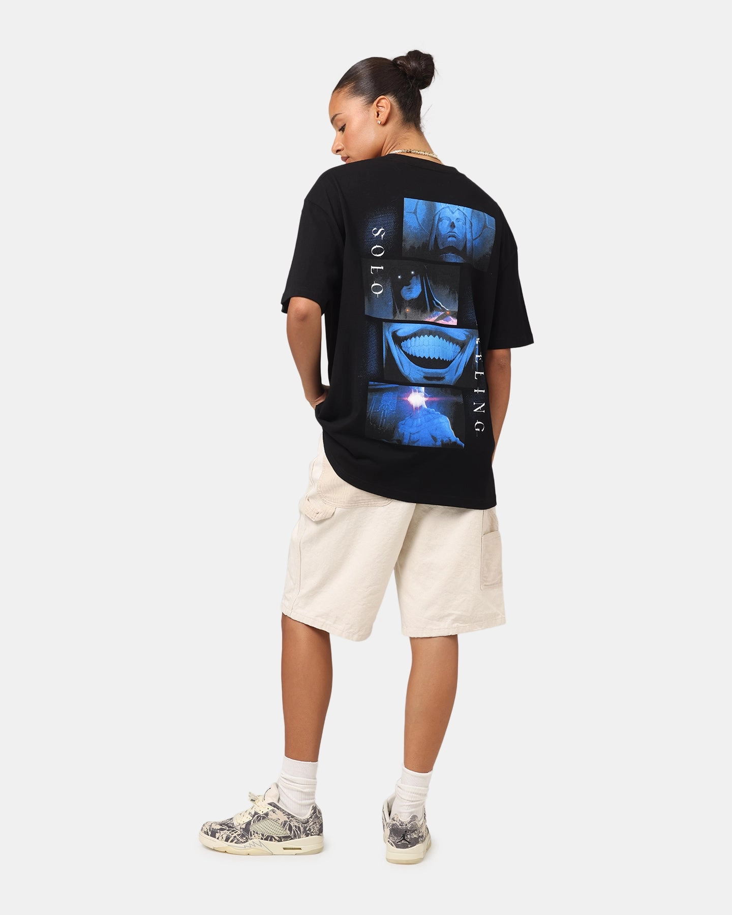 Goat Crew X Solo Leveling Statue Of God Heavy T-Shirt Black Multipurpose Design