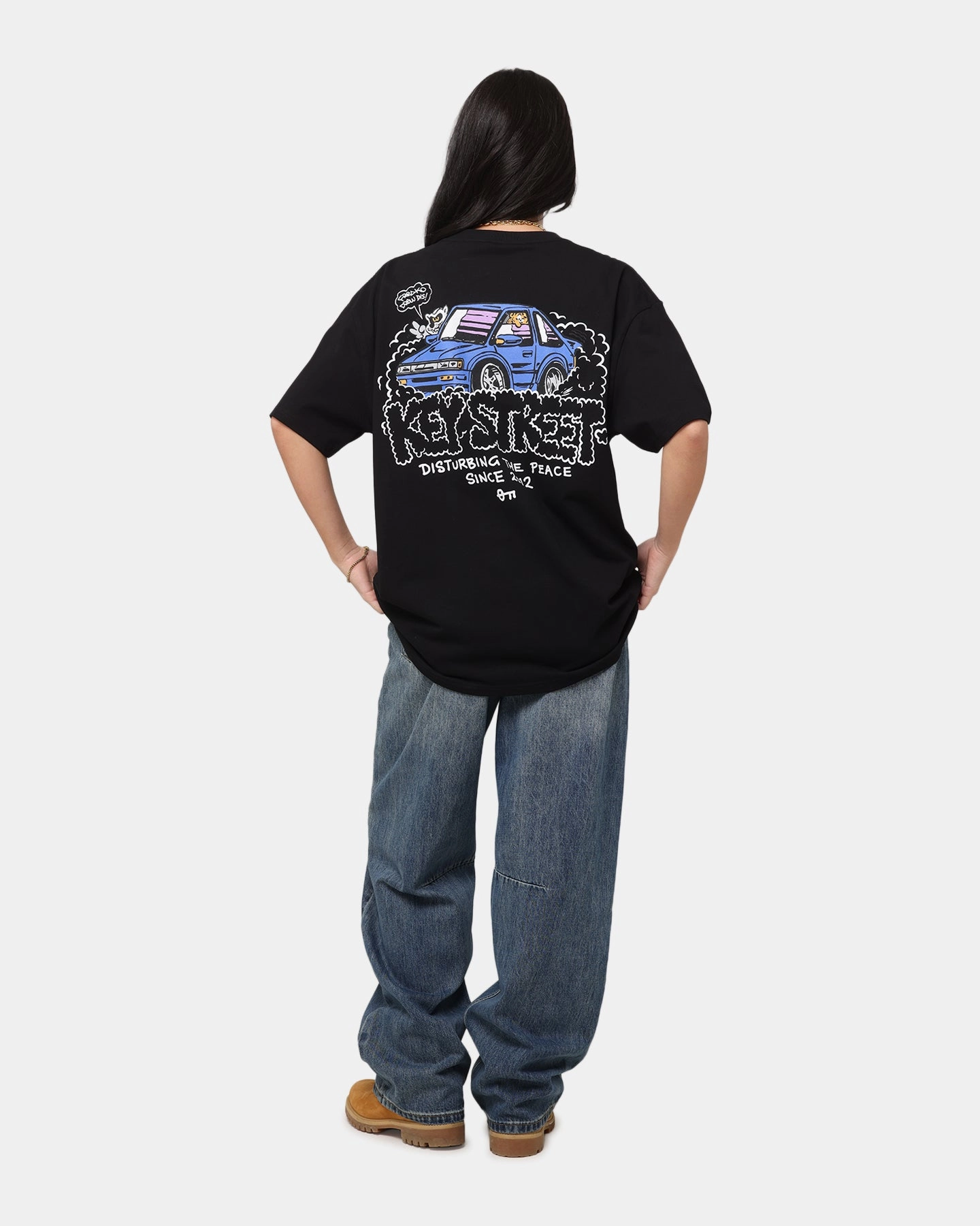 Key Street X FRKO Burner T-Shirt Black Bamboo Fiber Fabric ThermalInsulation