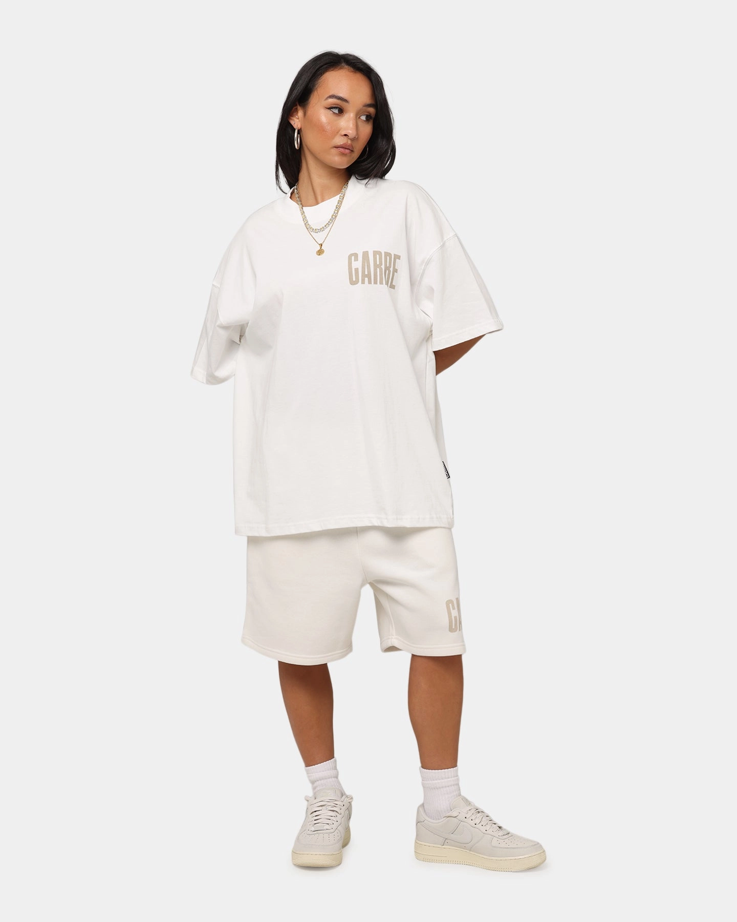 Carre Premium Essentials T-Shirt Off White Soft Hoodie