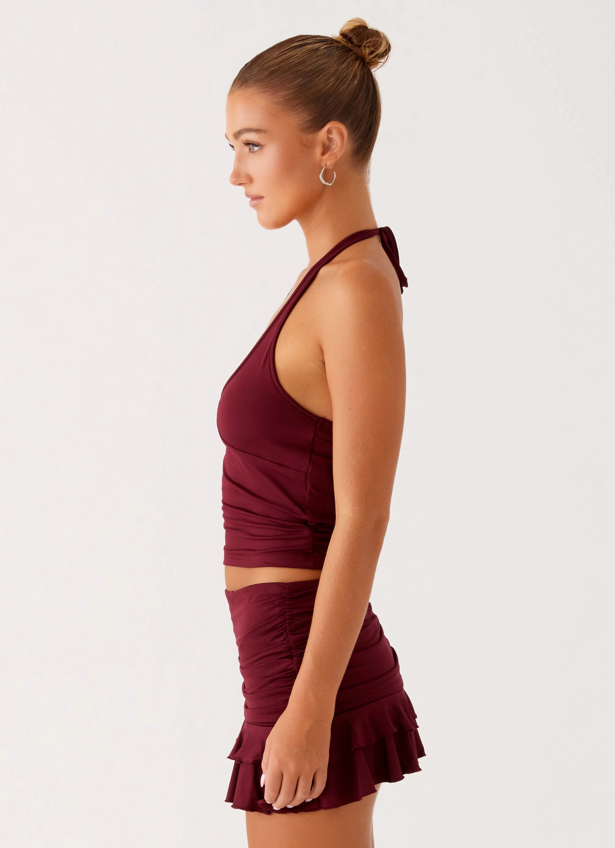 Heat Regulating Fabric Cozy Wear Bernie Halter Top - Raspberry Wine