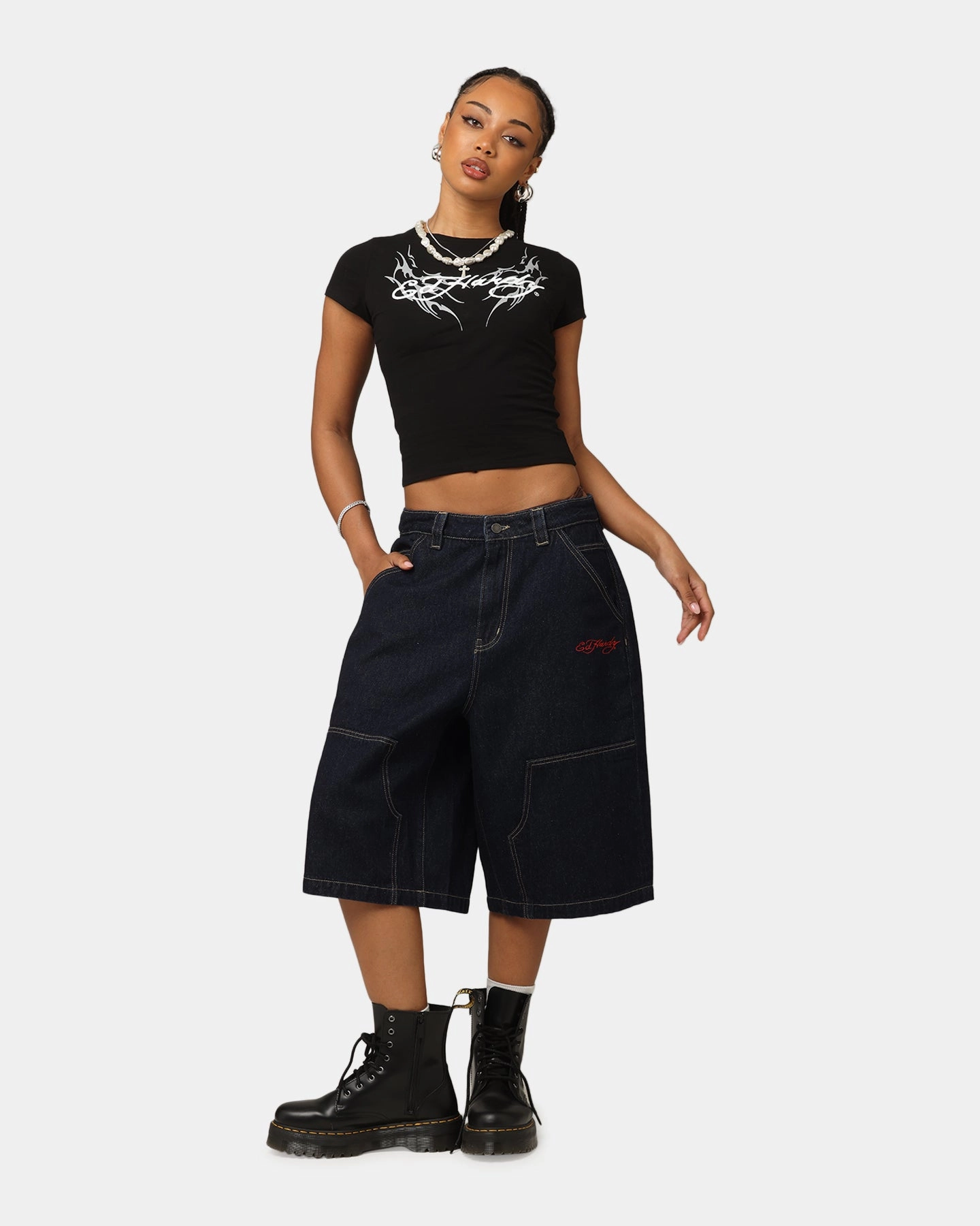 AdvancedAirflowChannels Ed Hardy Women's Tribal Baby T-Shirt Black