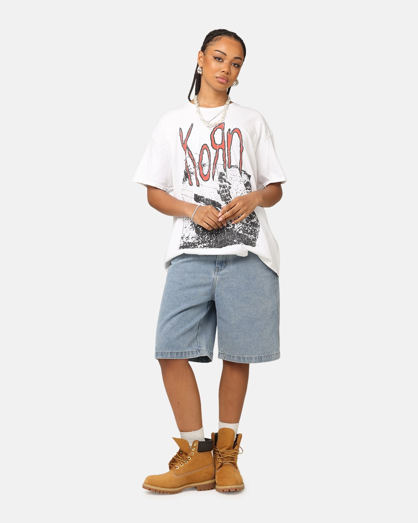 Bonded Seam Innovation Seamless Construction Design Korn Debut Xerox T-Shirt White Vintage