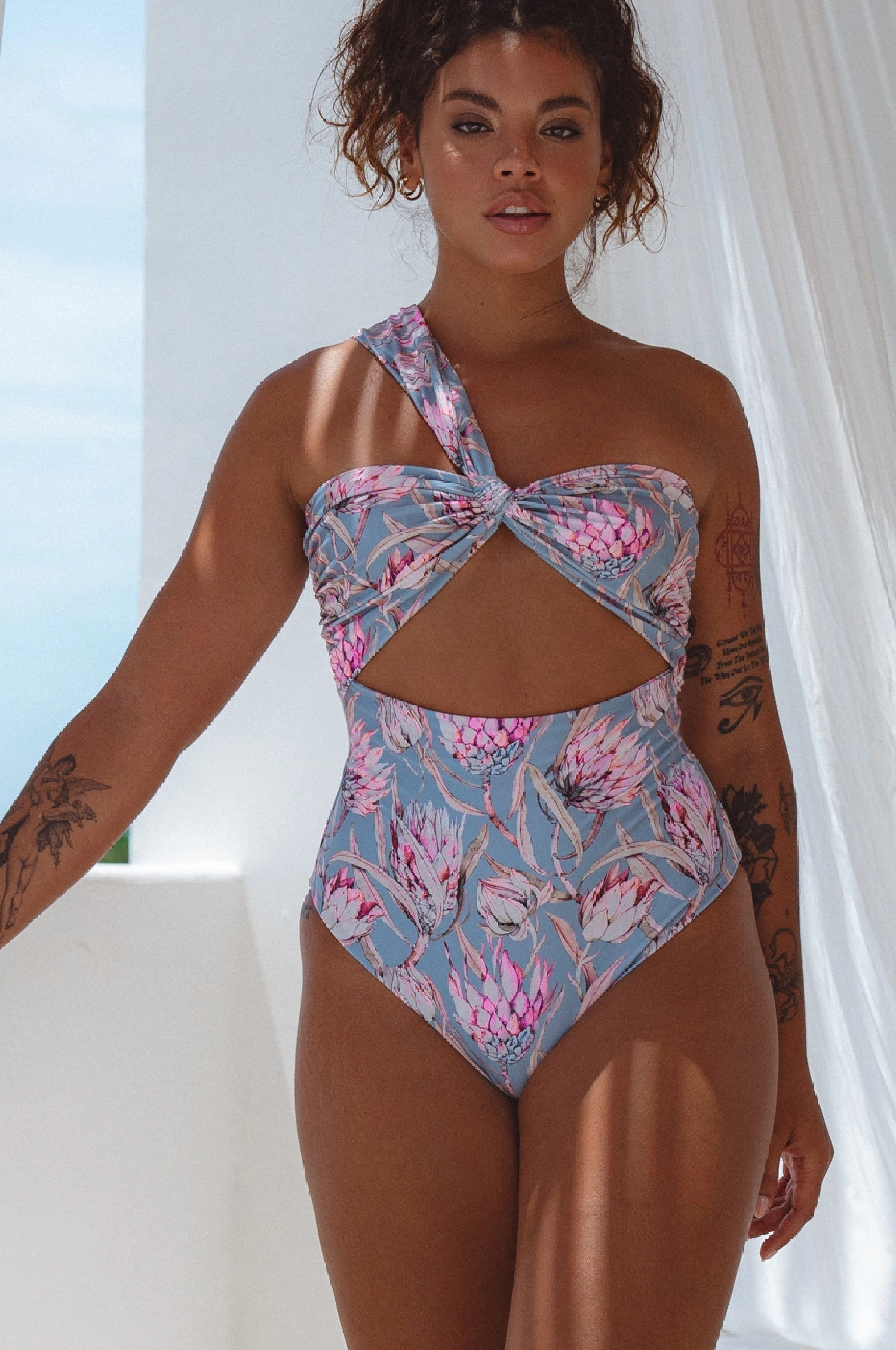 Ibiza One Piece Ruched Swimsuit Effortless Style