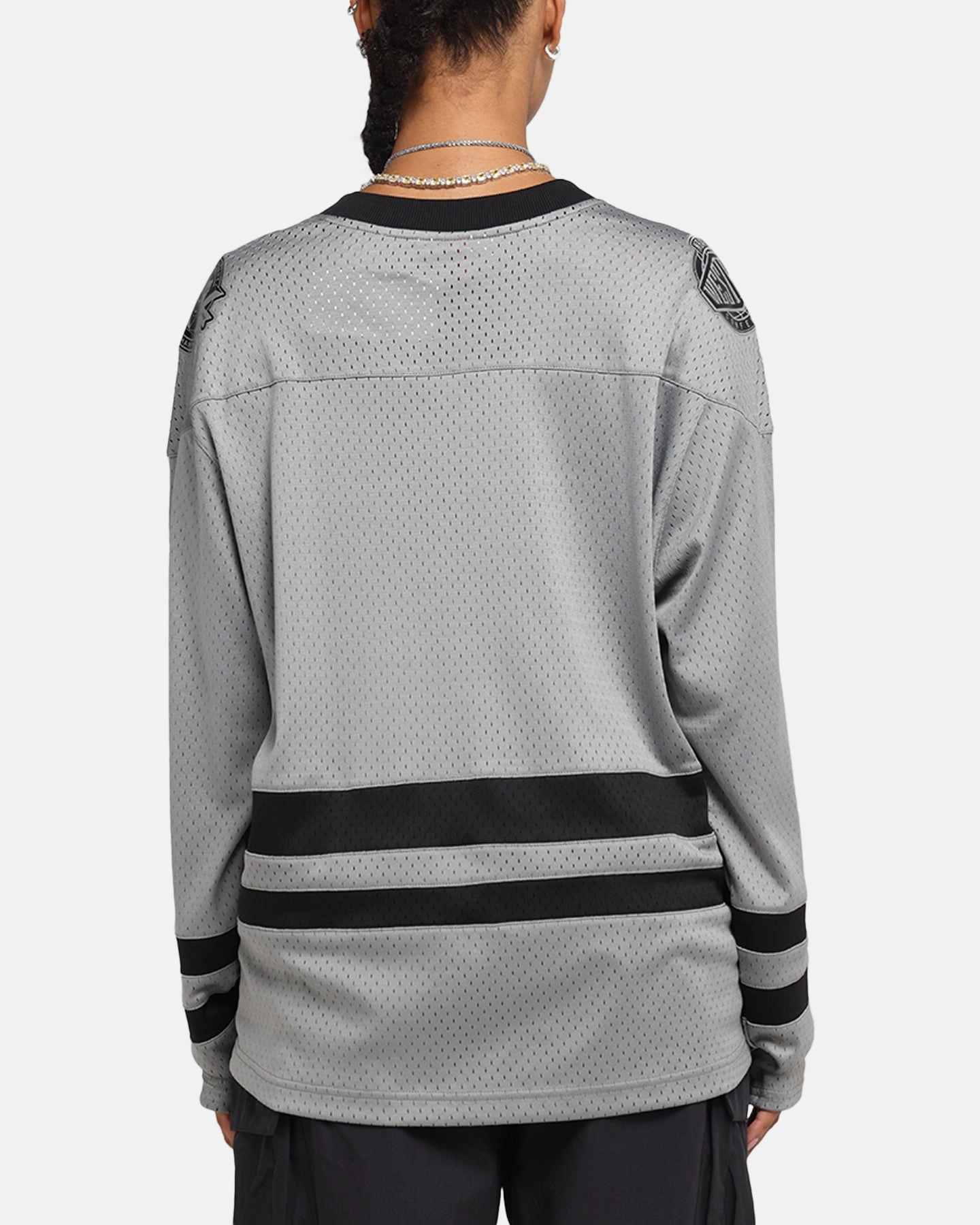 EcoCertified Textile Durable Reinforced Elbow Patches Mitchell & Ness Chicago Bulls Chrome Jersey Gunmetal Grey