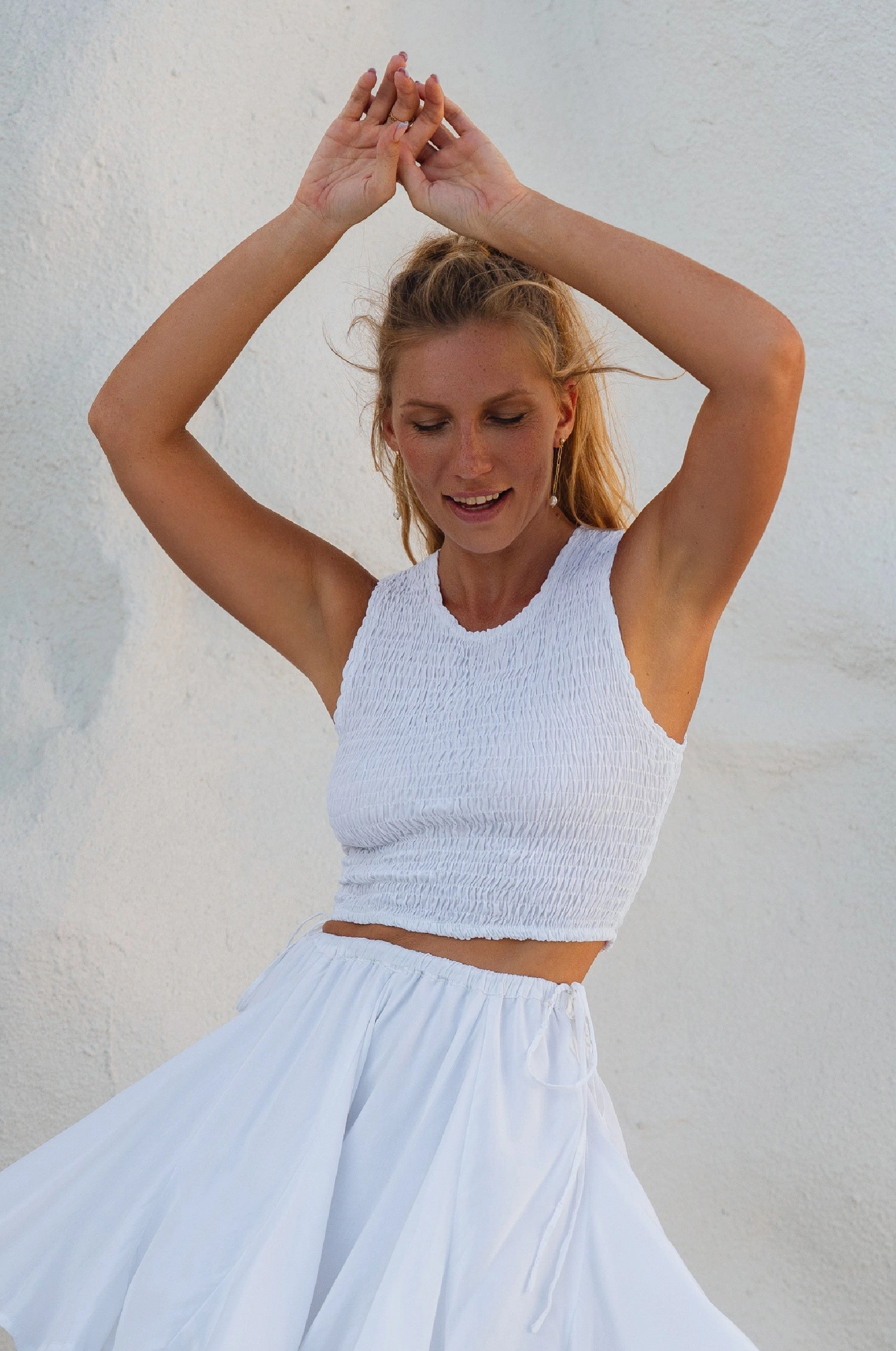 Island Days Smocked Cropped Top (Sale) Edgy Twist