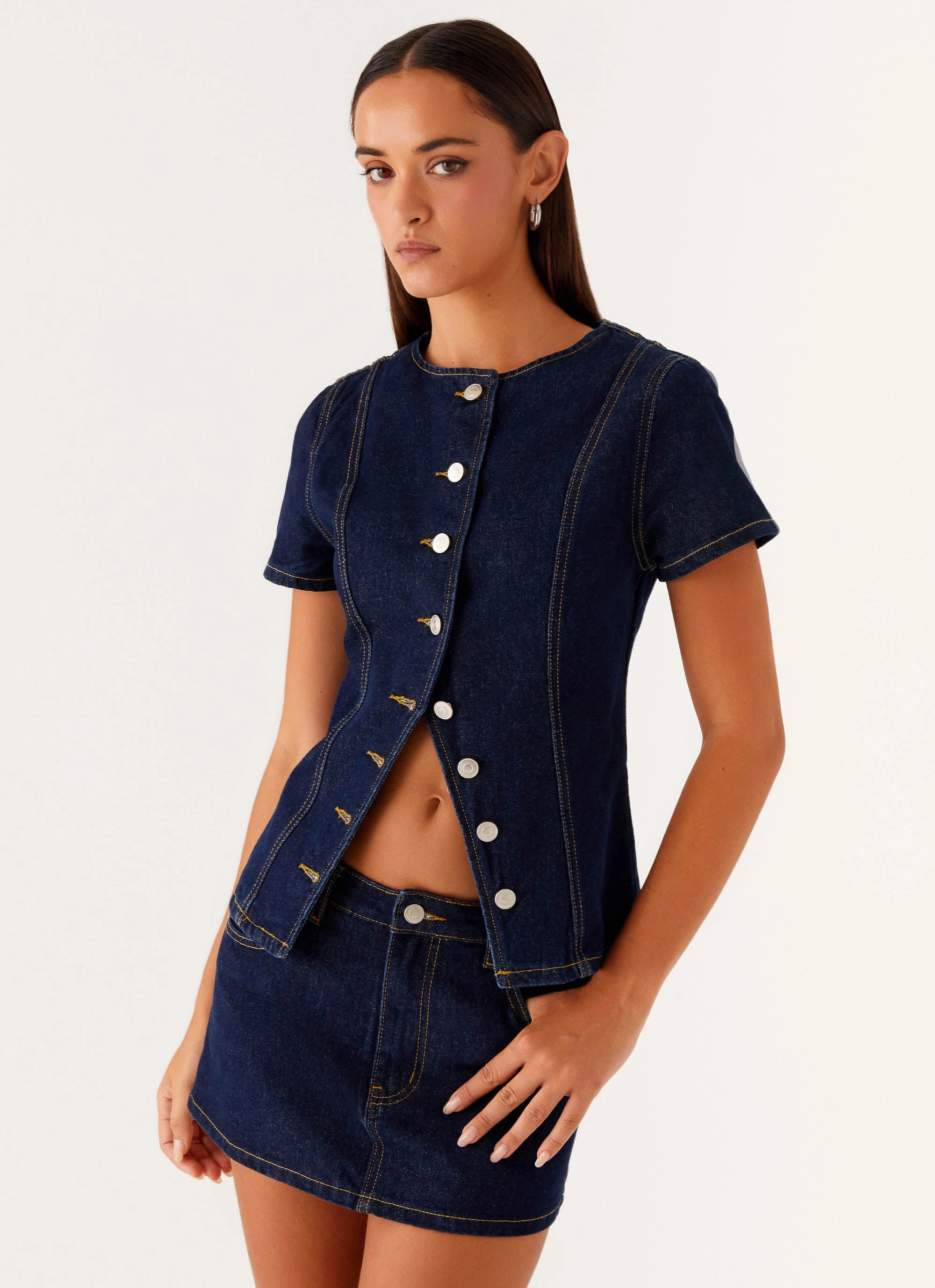 Jagger Top - Indigo RelaxedNeckline