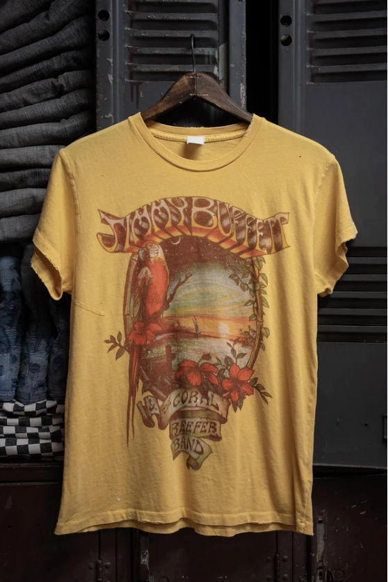 Jimmy Buffet & The Coral Reefer Band Tee High Thread Count Cotton RibbedCollar