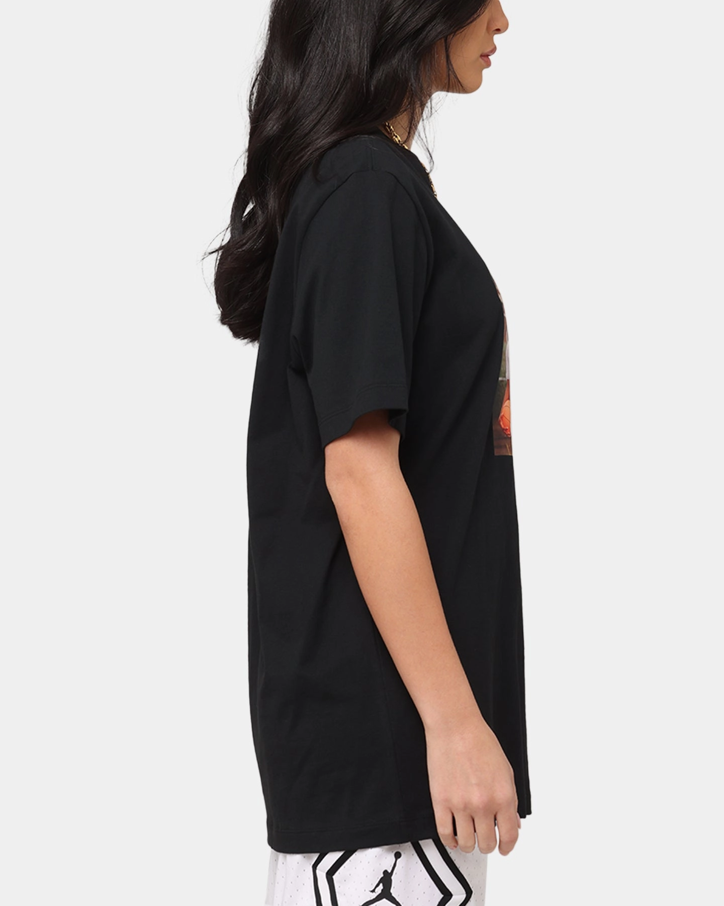 ribbed texture Jordan Brand Photo Crewneck T-Shirt Black/Black