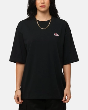 Jordan Brand Sneaker Patch Crewneck T-Shirt Black/Varsity Red FoldableFeature