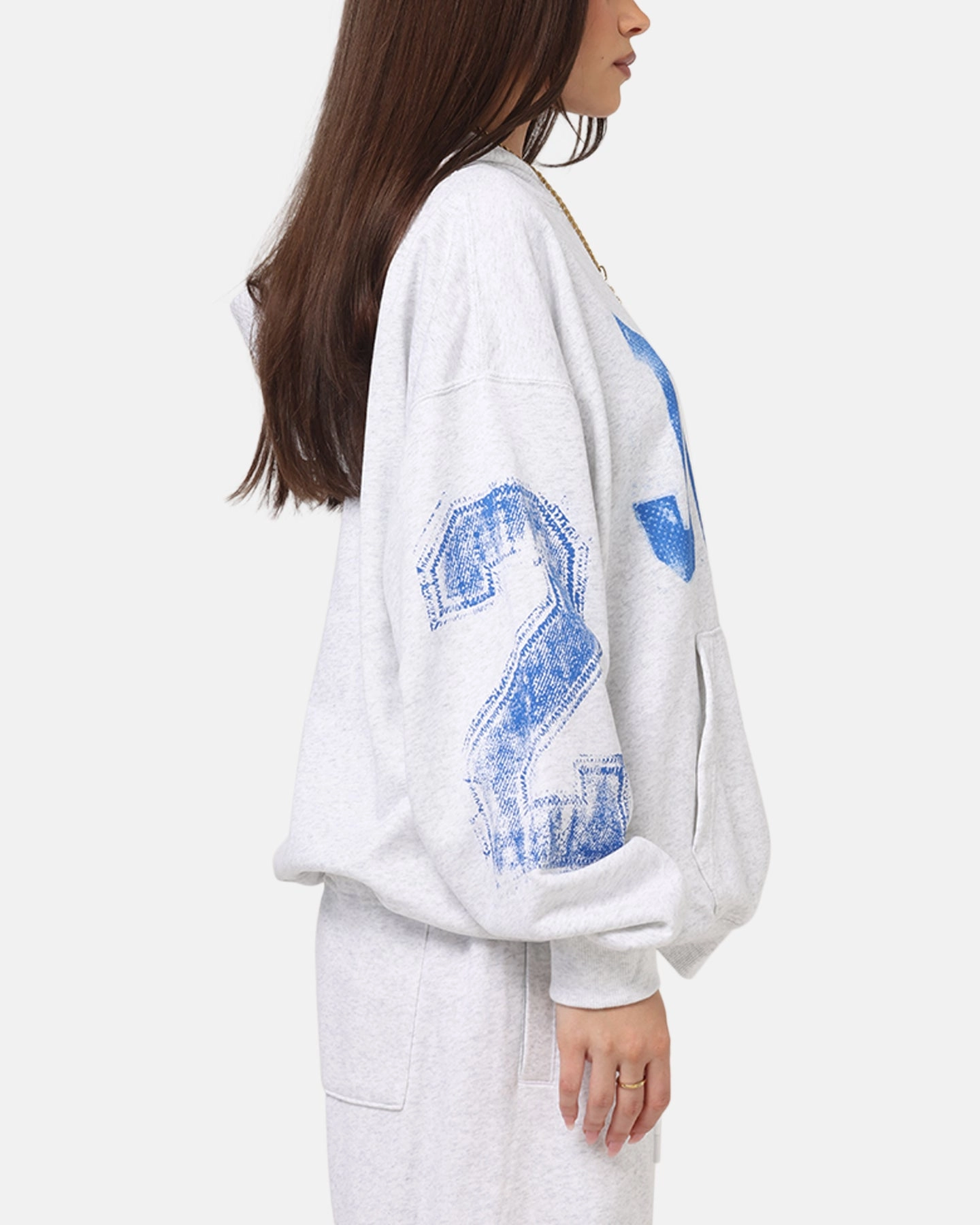 Jordan Brooklyn Collegiate Pullover Hoodie Birch Heather Grey WrinkleResistantWeave