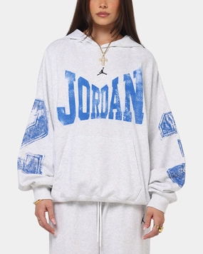 Jordan Brooklyn Collegiate Pullover Hoodie Birch Heather Grey UPFProtection Fashionable Tank