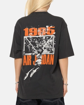 Ribbed Hem GarmentWashed Softness Jordan Brooklyn Shattered Back Board Oversized Graphic T-Shirt Off Noir/Sail