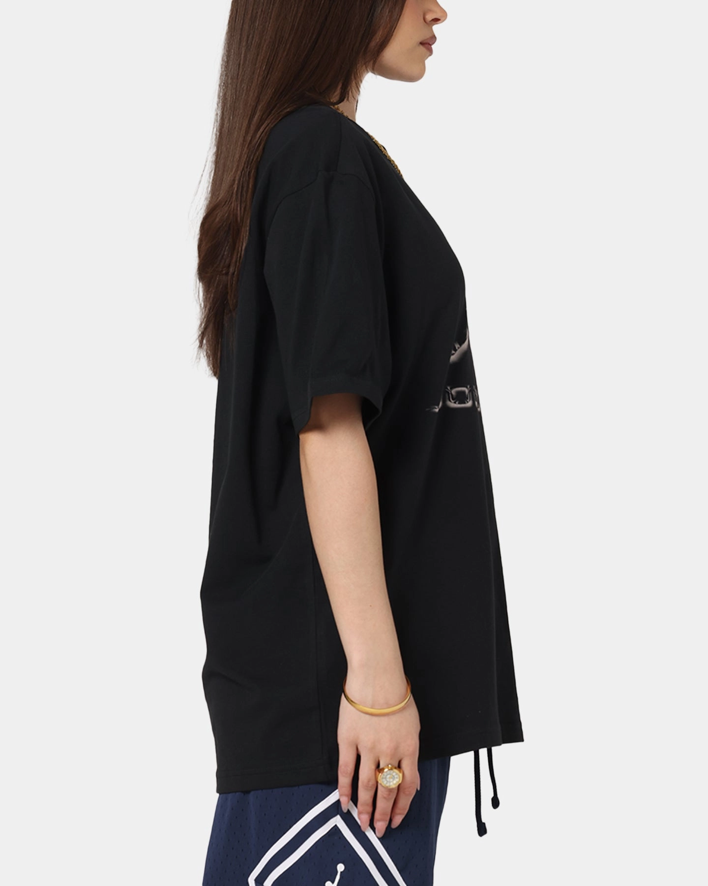 Jordan Dri-FIT Sport Brand T-Shirt Black/White Wicking Inner Lining