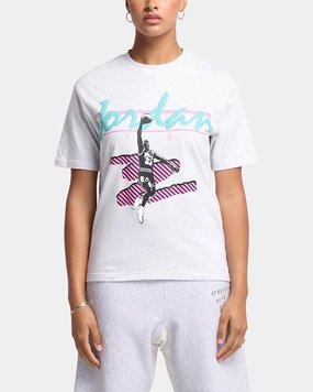 Jordan Women's MVP Graphic T-Shirt Birch Heather ButterSoftTexture
