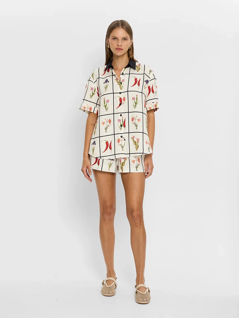 Juanita Shirt Reflective Trims Relaxed Fit Shirt