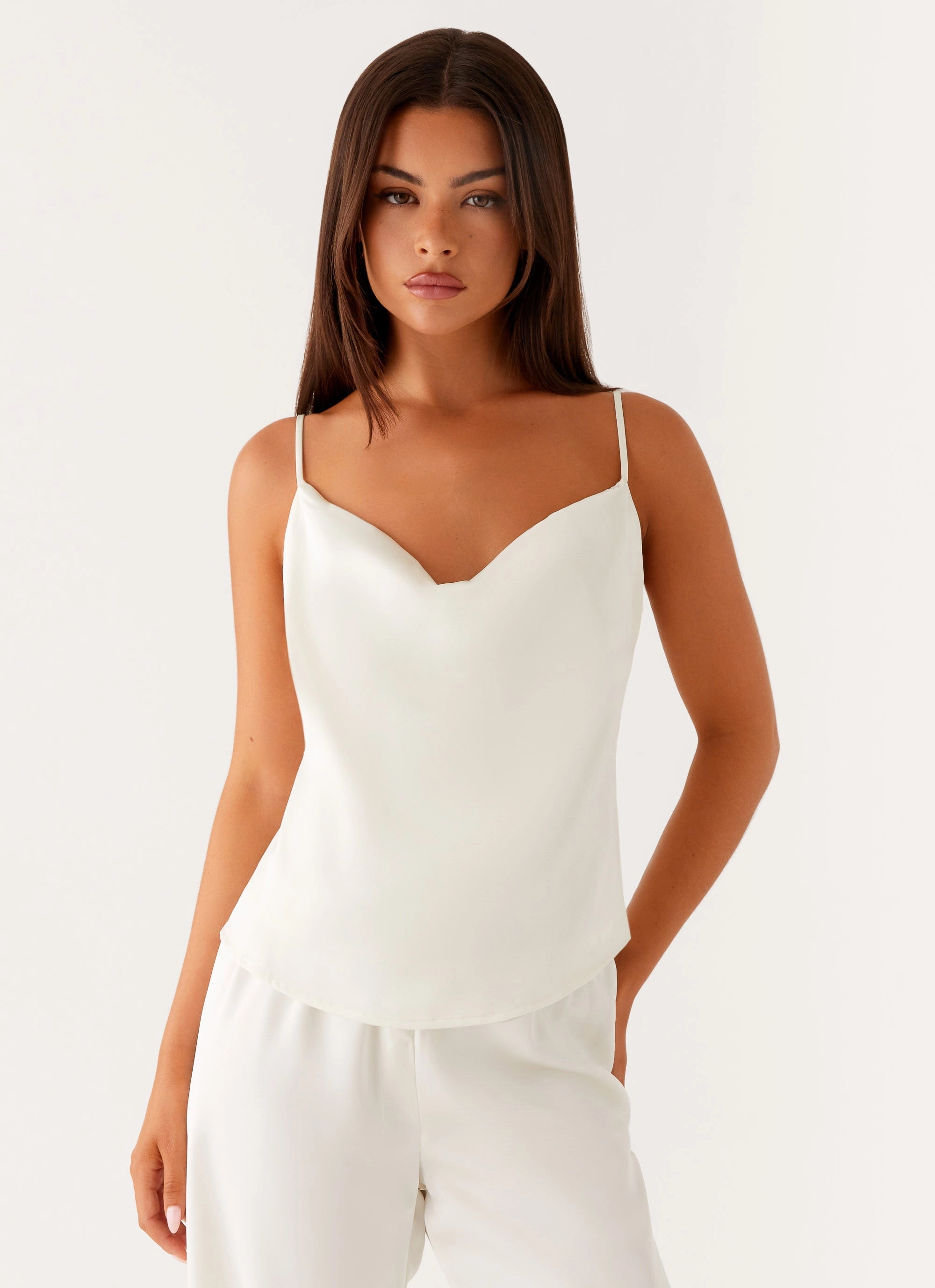 Kaia Cowl Neck Top - Butter PuckerFree Surface