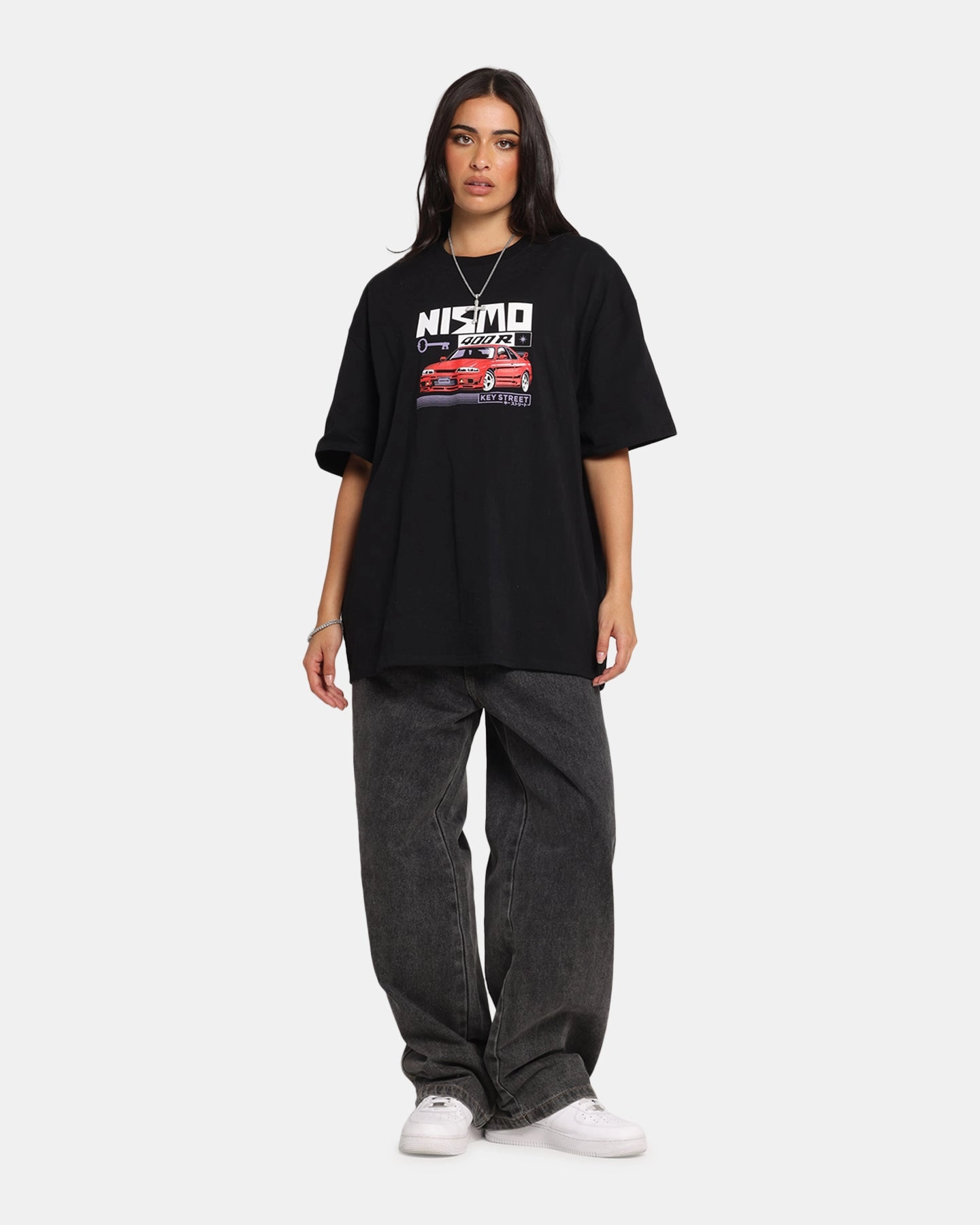 Key Street 400 R T-Shirt Black Stretch Weave Construction ColorfastMaterial