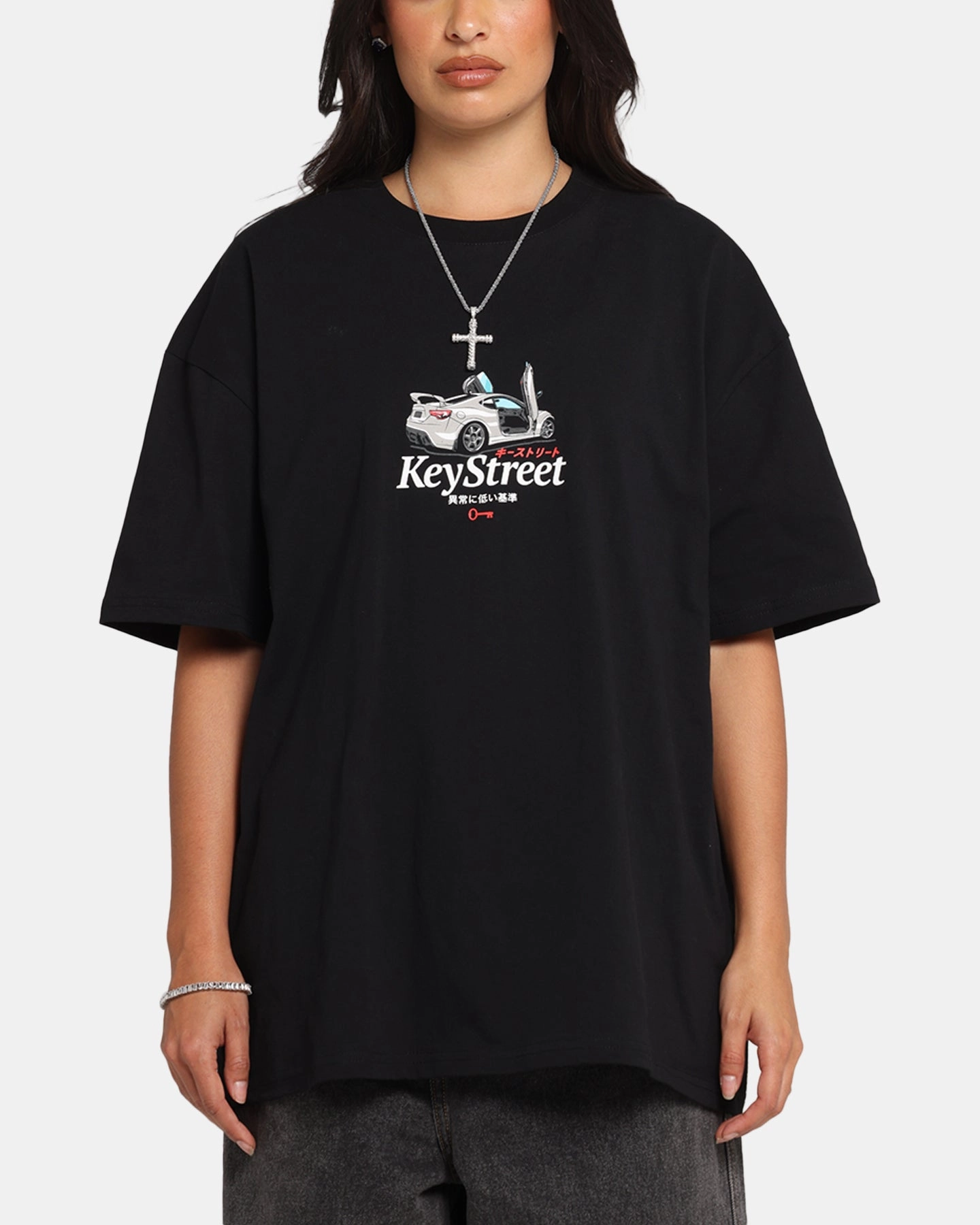 Key Street Control And Chaos T-Shirt Black OrganicCotton