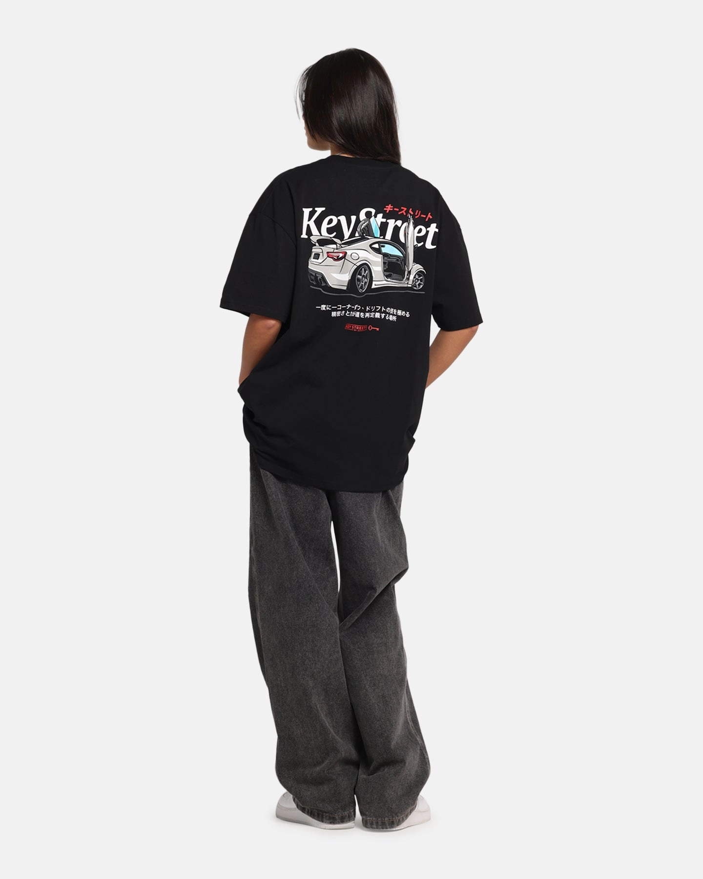 Key Street Control And Chaos T-Shirt Black Water Repellent Coating Sustainable Fabric Blend