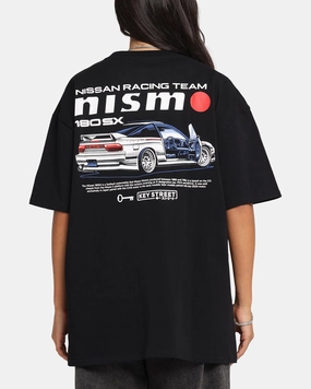 Key Street Nismo 180SX T-Shirt Black MultiPurposeUtility NonChafe Tag Placement