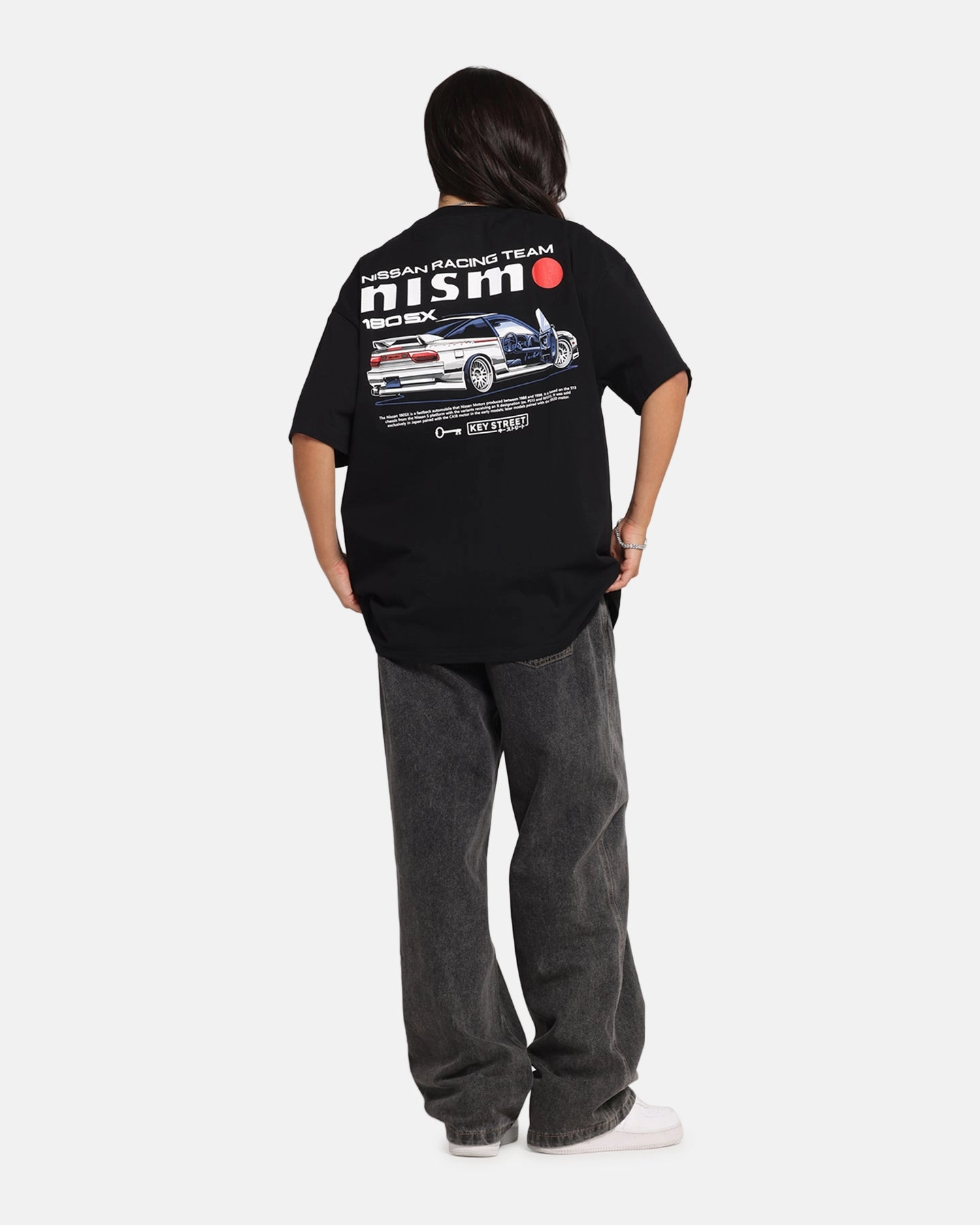 WaterRepellent Coating Built In Odor Control Key Street Nismo 180SX T-Shirt Black