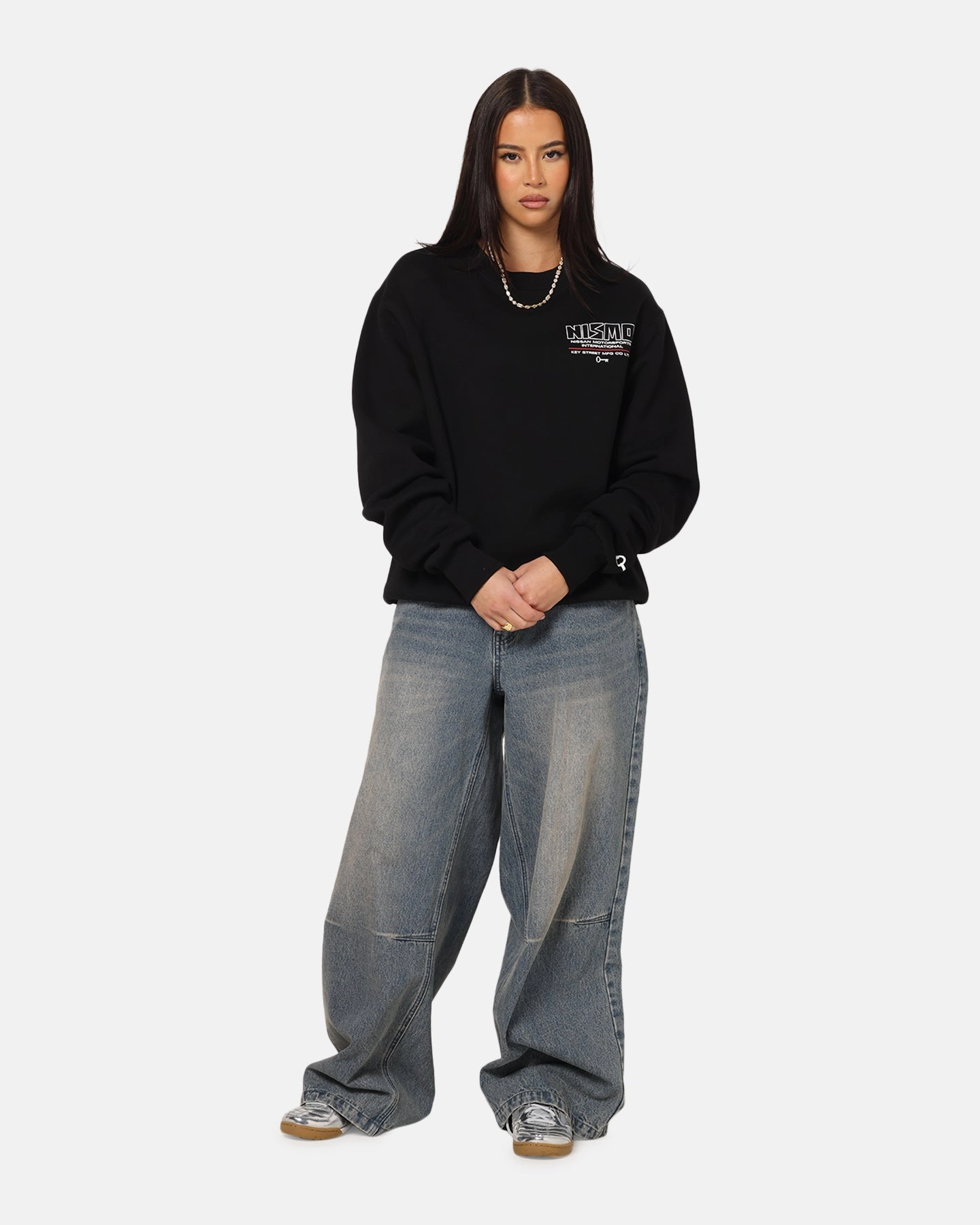 High Neckline UltravioletProtectionFabric Key Street Nissan Nismo Classic Crewneck Black