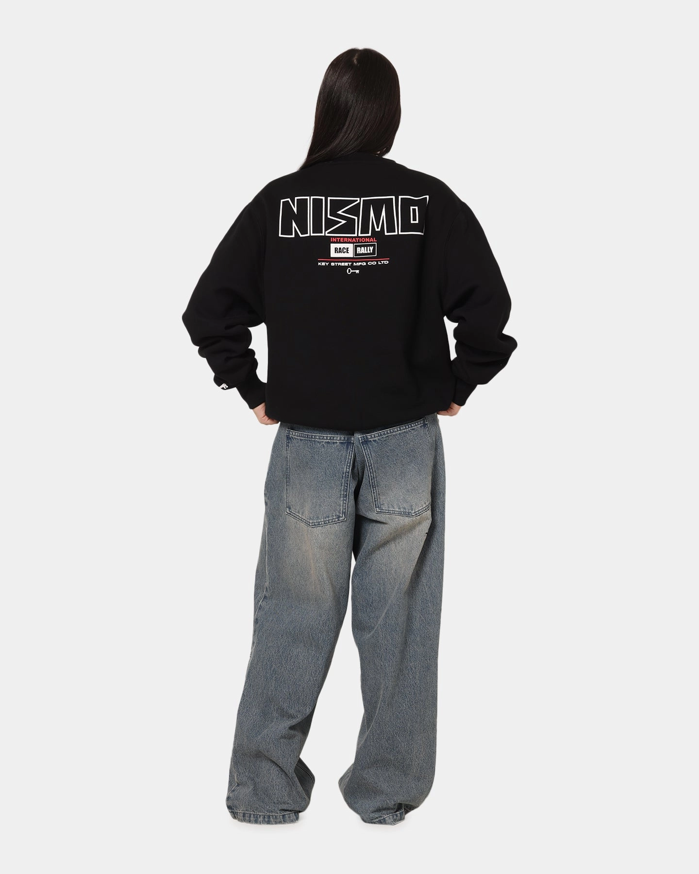 Structured Shoulder Key Street Nissan Nismo Classic Crewneck Black